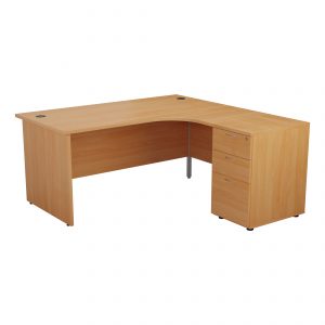 JM Office one panel leg desk radial